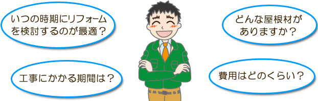 屋根の良くある質問にワコーズホームがお答えします。