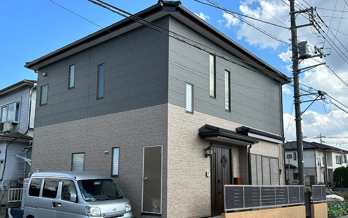 施工事例｜千葉県八街市 F様邸｜屋根重ね葺き・外壁サイディングリフォーム
