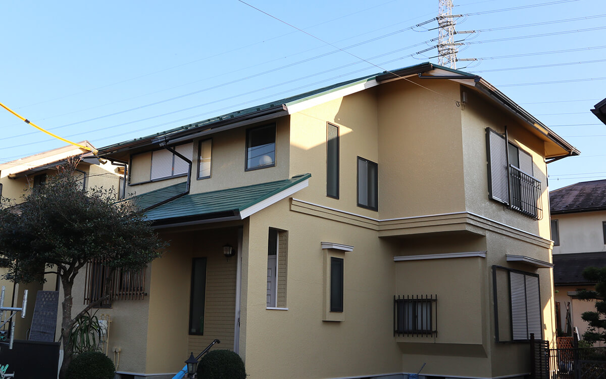 施工事例|外壁塗装(クラック補修)・雨樋交換・屋根塗装工事|佐倉市 M様邸リフォーム