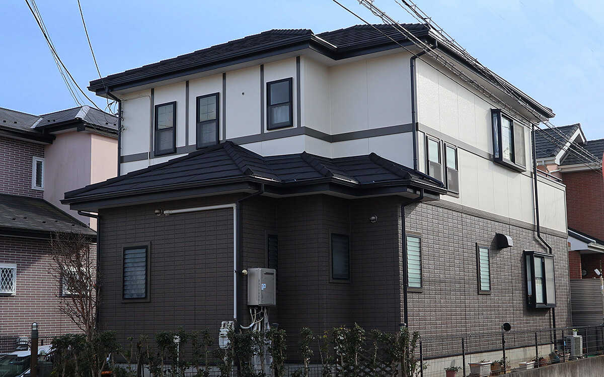 施工事例｜千葉県八千代市 T様邸｜屋根重ね葺き・外壁塗装リフォーム