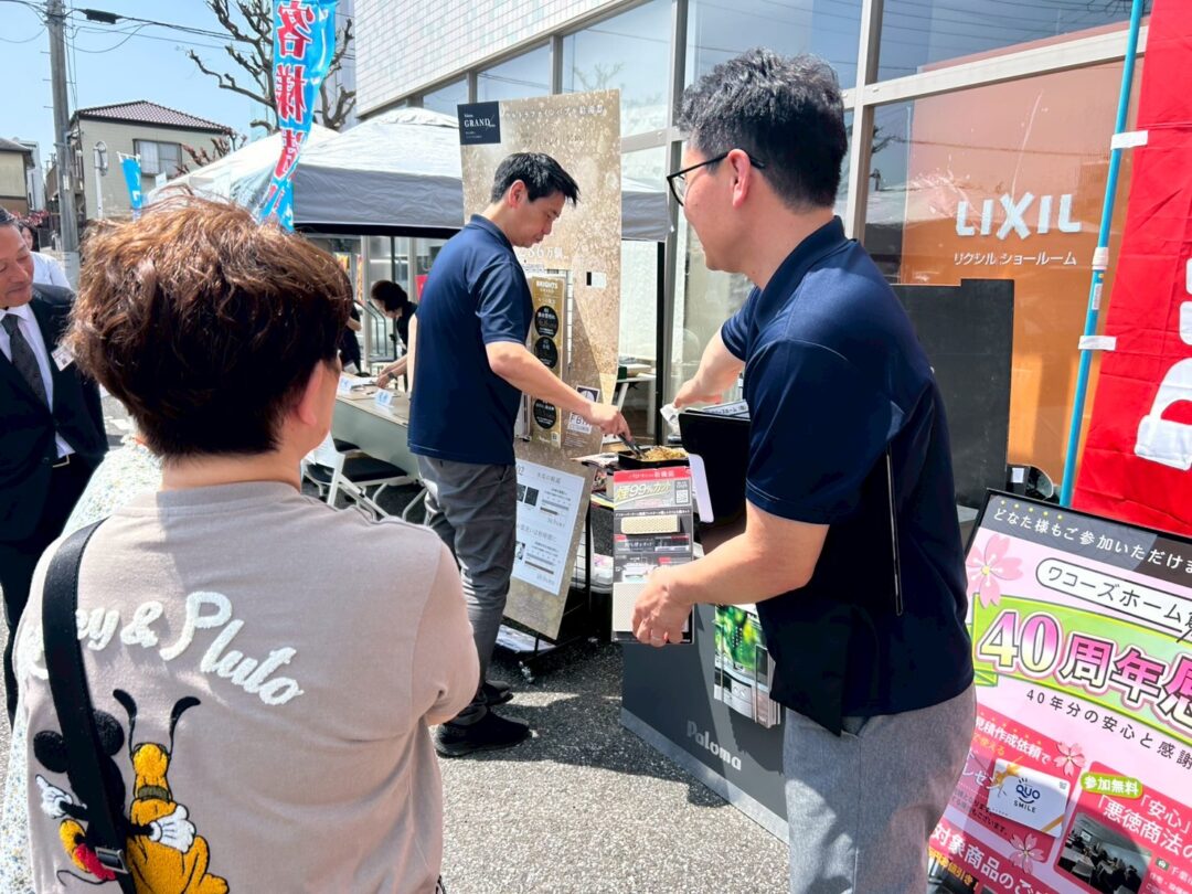 パロマのガスコンロでの調理実演会